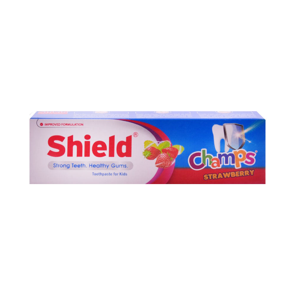 SHIELD CHAMPS FRUITY STRAWBERRY TOOTH PASTE 60 GM