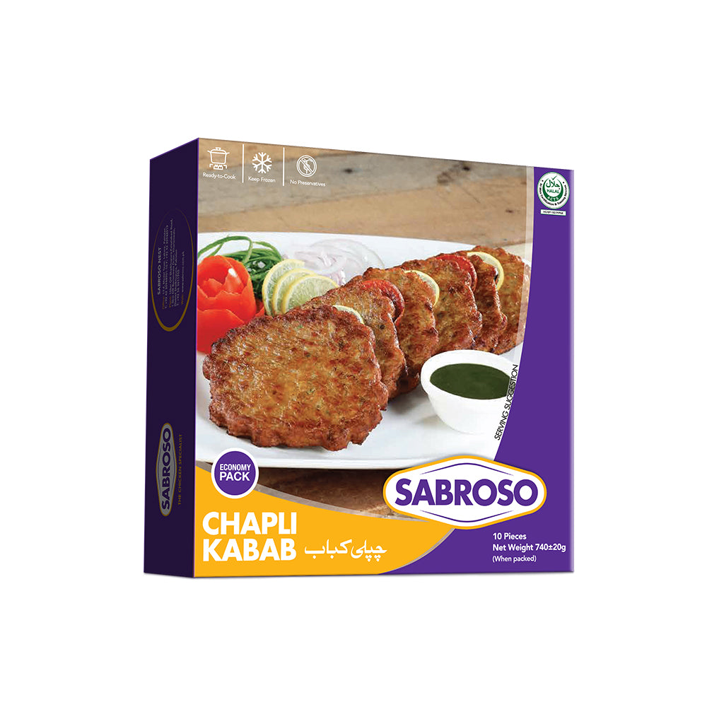 SABROSO CHICKEN CHAPLI KABAB 10 PCS 740 GM