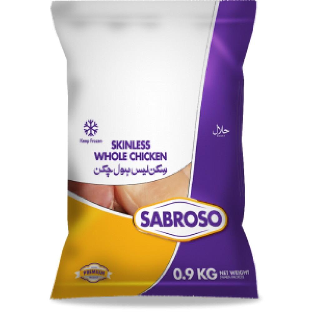 SABROSO SKIN LESS WHOLE CHICKEN 900G
