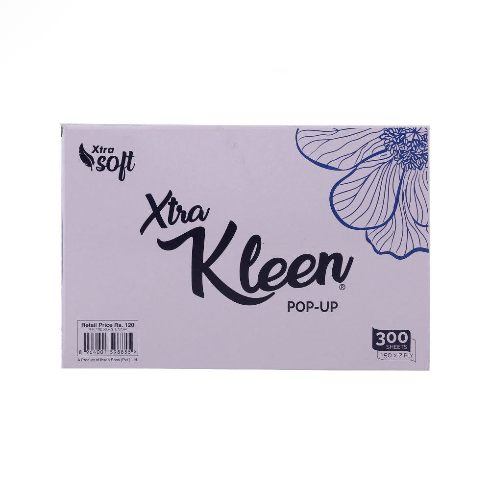 XTRA KLEEN TISSUES POP UP BLUE 300 SHEETS