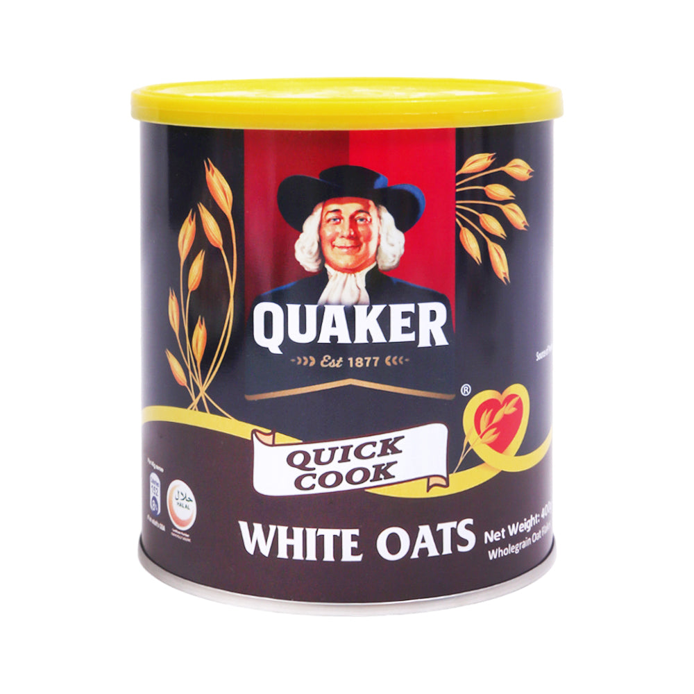 QUAKER WHITE OATS TIN 400 GM