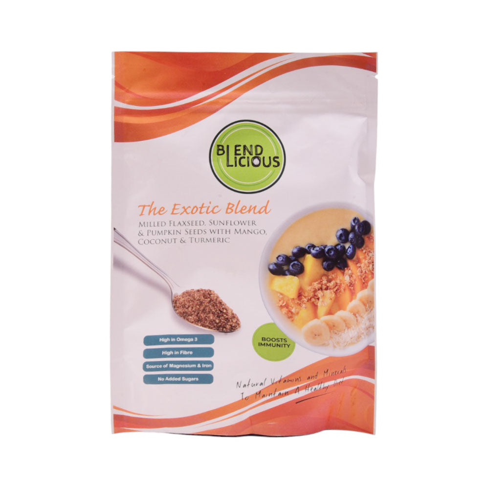 BLENDLICIOUS MILLED FLAXSEED MANGO COCONUT & TURMERIC 250 GM
