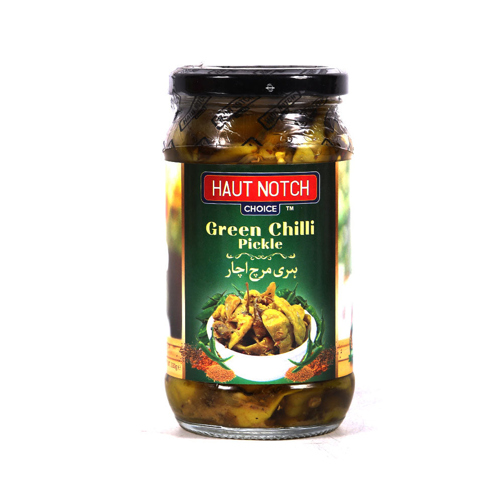 HAUT NOTCH CHOICE GREEN CHILLI PICKLE 325 GM