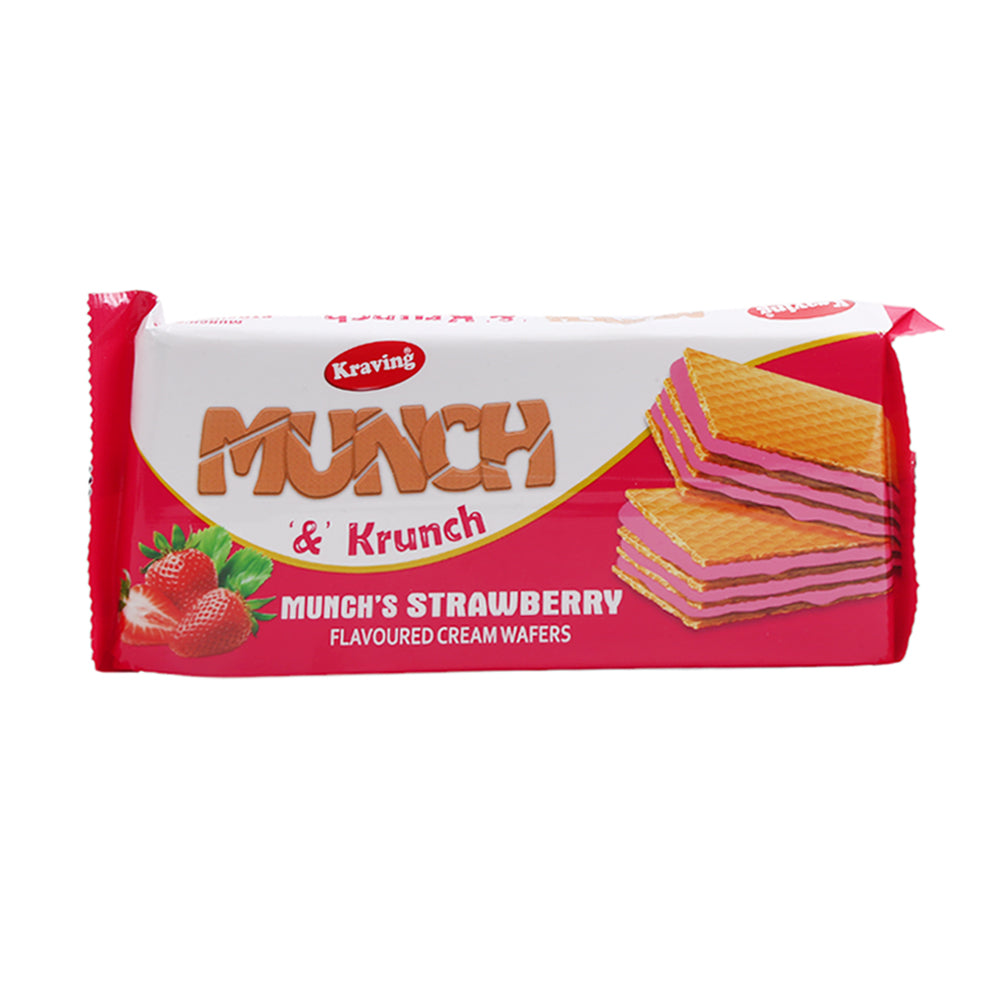 KRAVING MUNCH WAFER STRAWBERRY 150GM