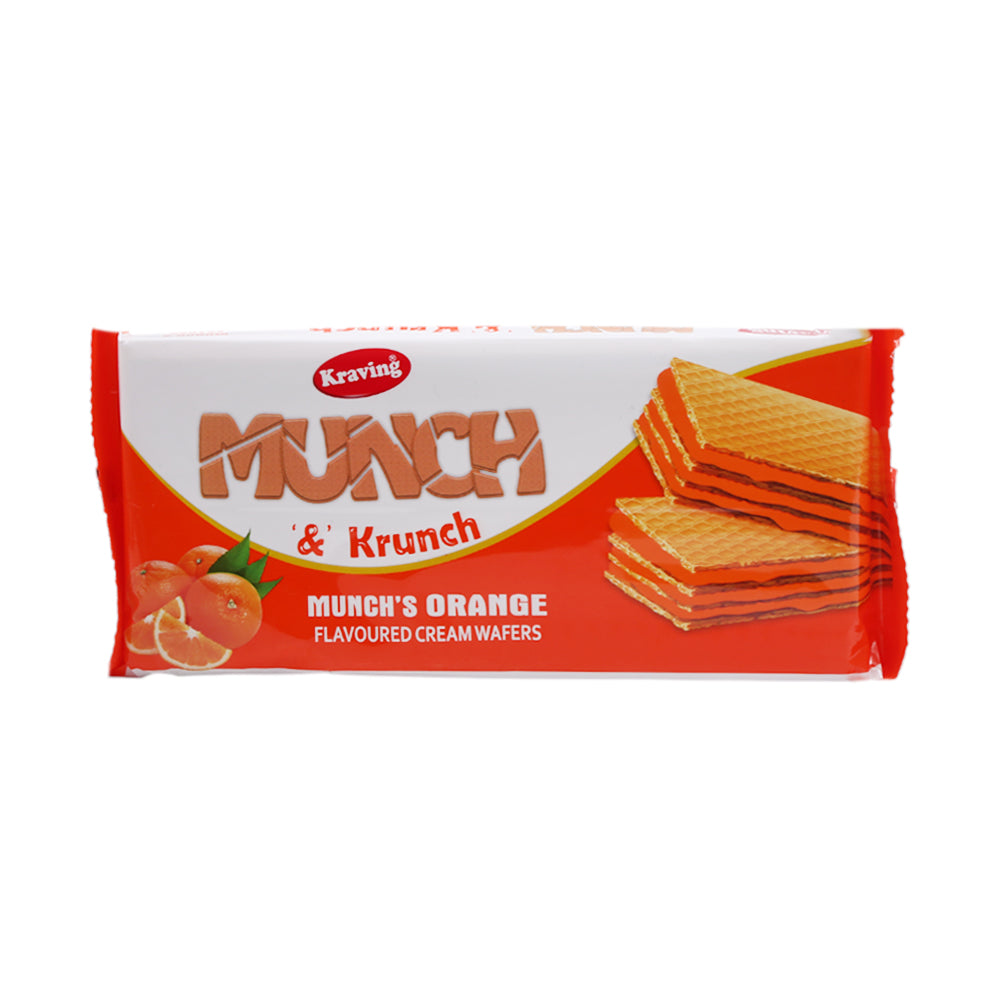 KRAVING MUNCH WAFER ORANGE 150GM