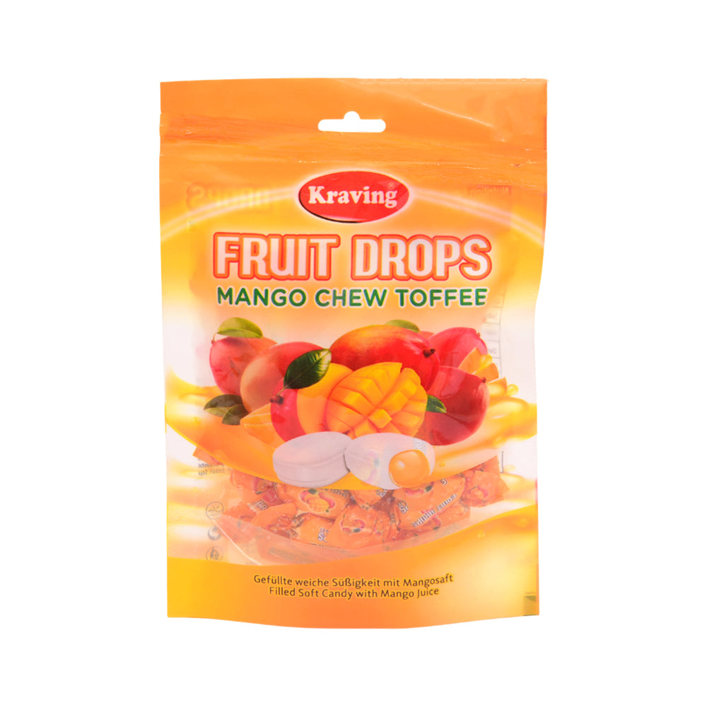 KRAVING FRUIT DROP MANGO CHEW TOFFEE 100GM