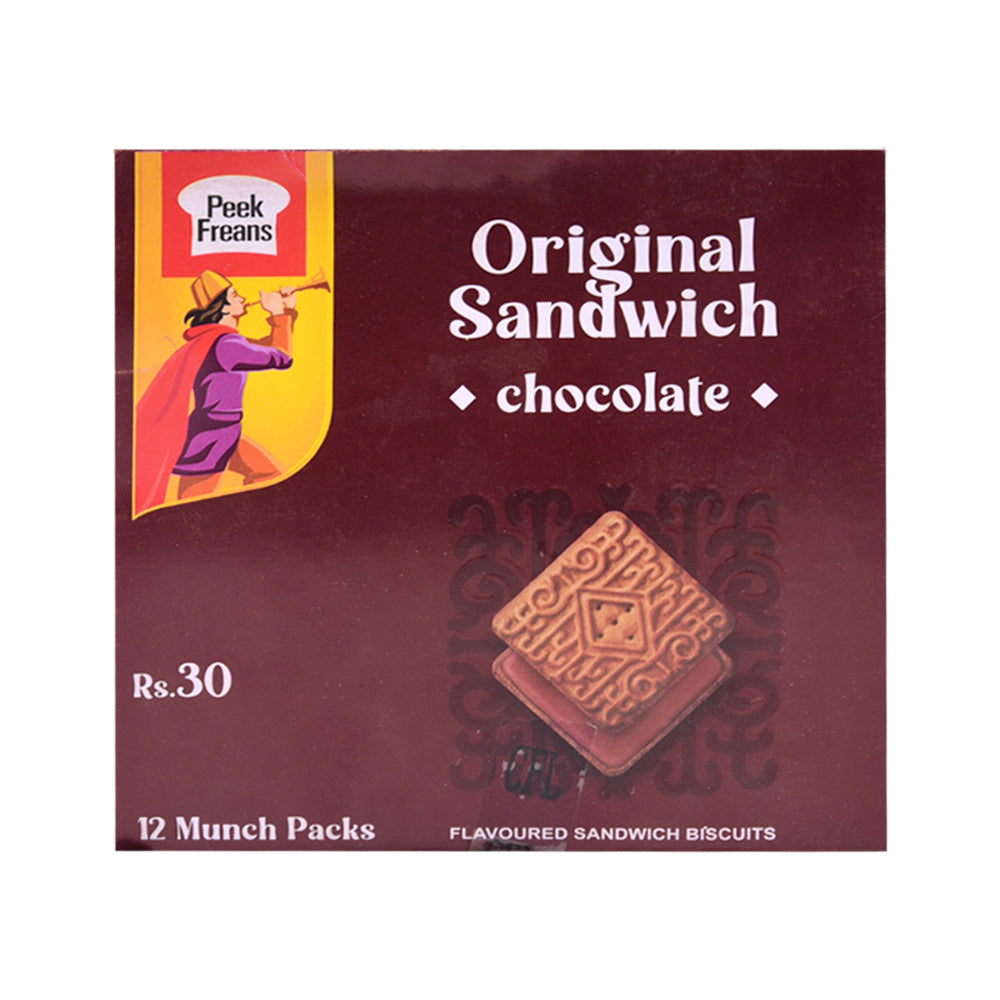 PEEK FREANS CHOCOLATE SANDWICH MUNCH PACK 48 GM 12PC BOX
