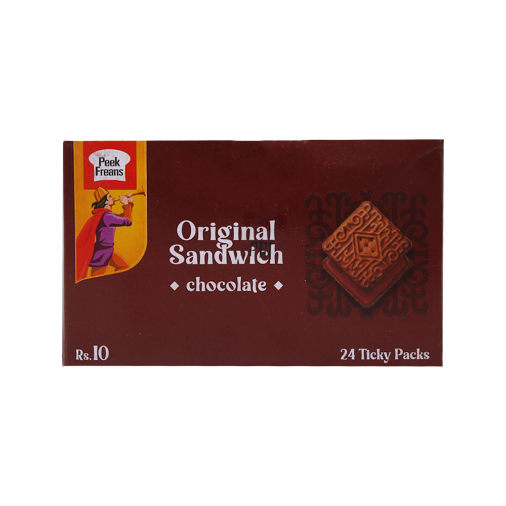 PEEK FREANS CHOCOLATE SANDWICH TICKY PACK 16 GM BOX 24PC