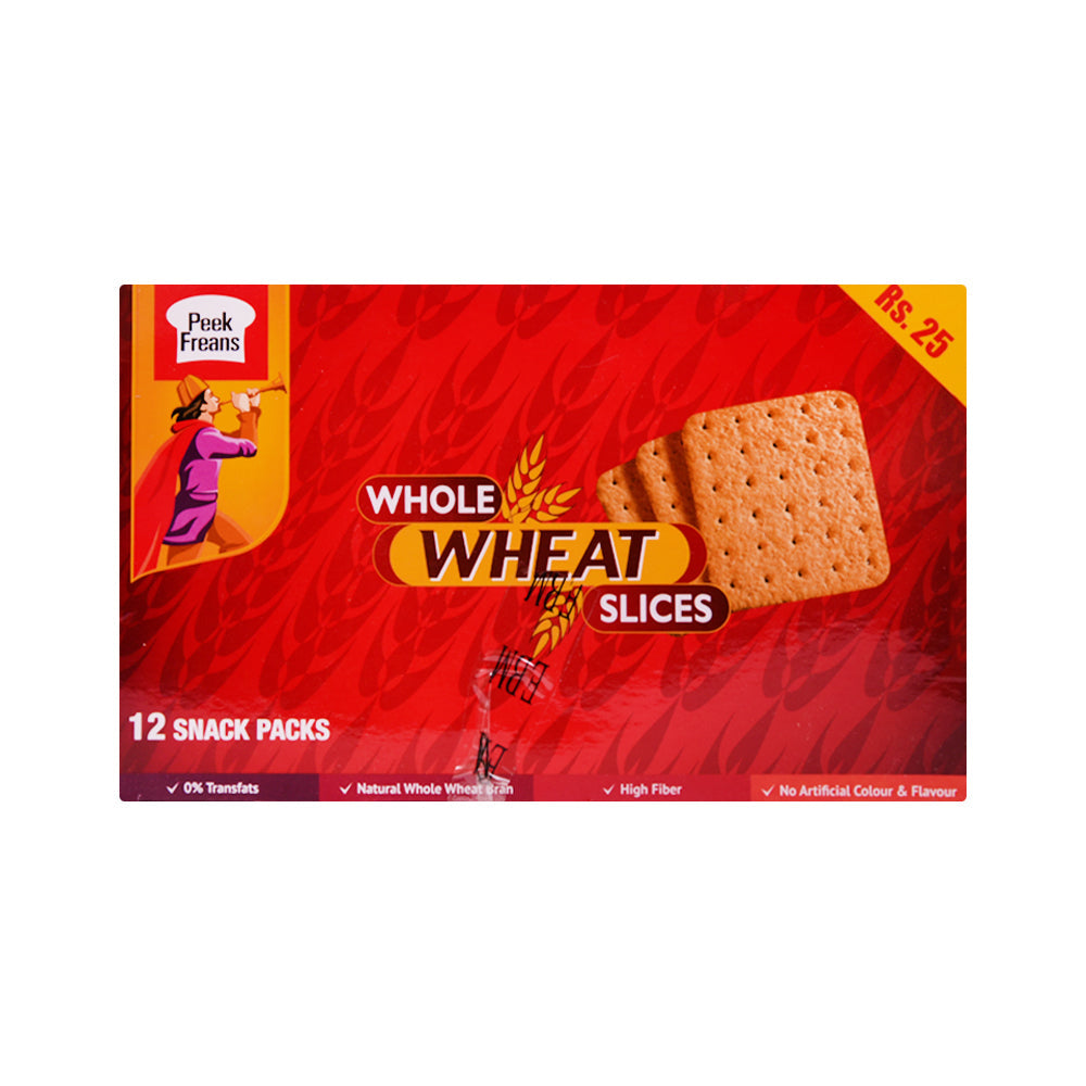 PEEK FREANS WHOLE WHEAT SLICES 31.4 GM S/P BOX 12PC