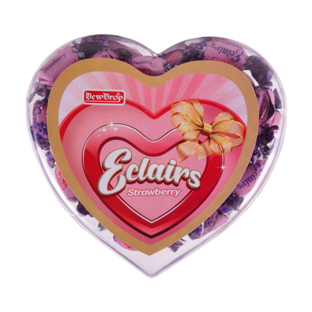 DEW DROP ECLAIRS TOFFEE STRAWBERRY HEART SHAPE 292 GM