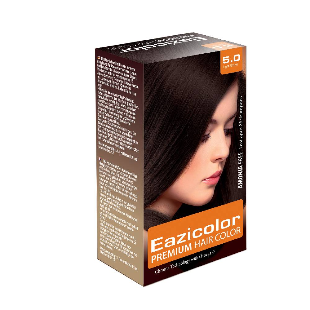 EAZICOLOR PREMIUM KIT FOR WOMEN 5.0 LIGHT BROWN