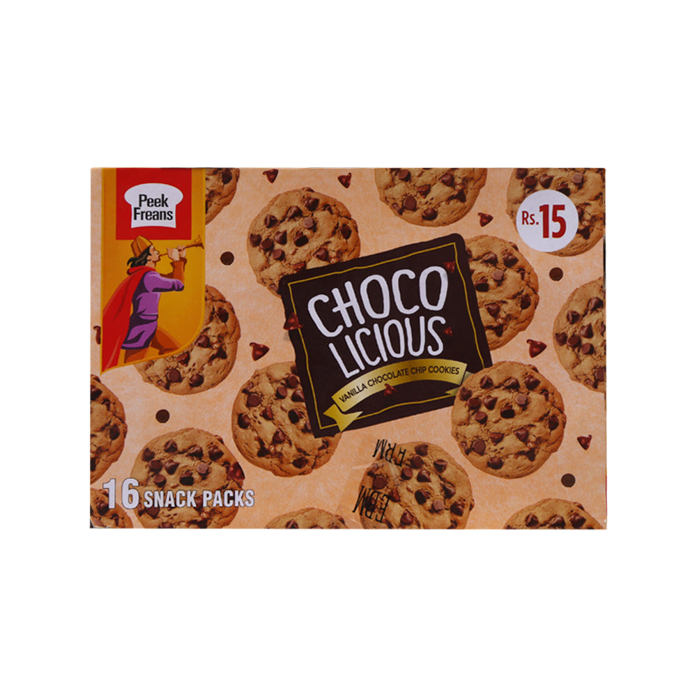 PEEK FREANS CHOCO LICIOUS VANILLA CHOCOLATE CHIP COOKIES 18.
