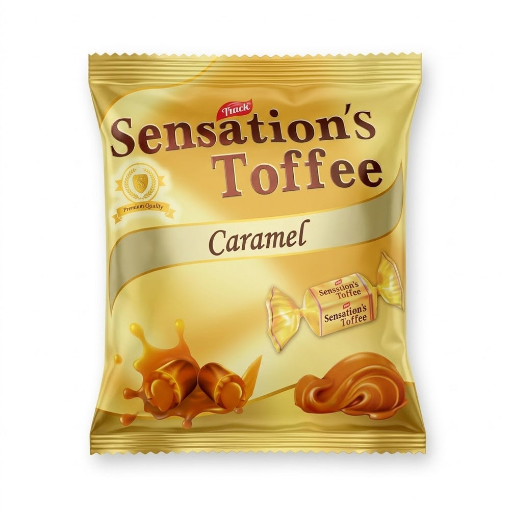 TRACK SENSATION TOFFEE CARAMEL POUCH 125GM