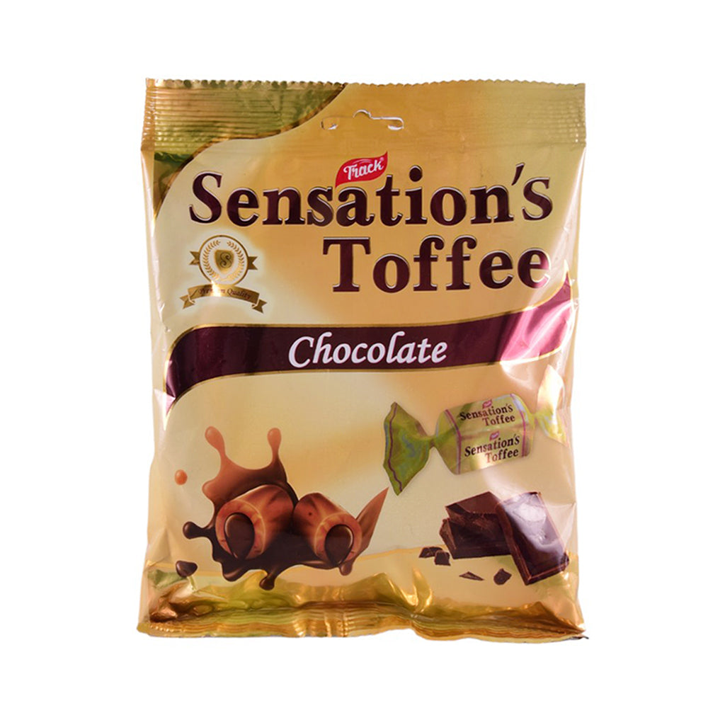 TRACK SENSATION TOFFEE CHOCOLATE POUCH 125GM