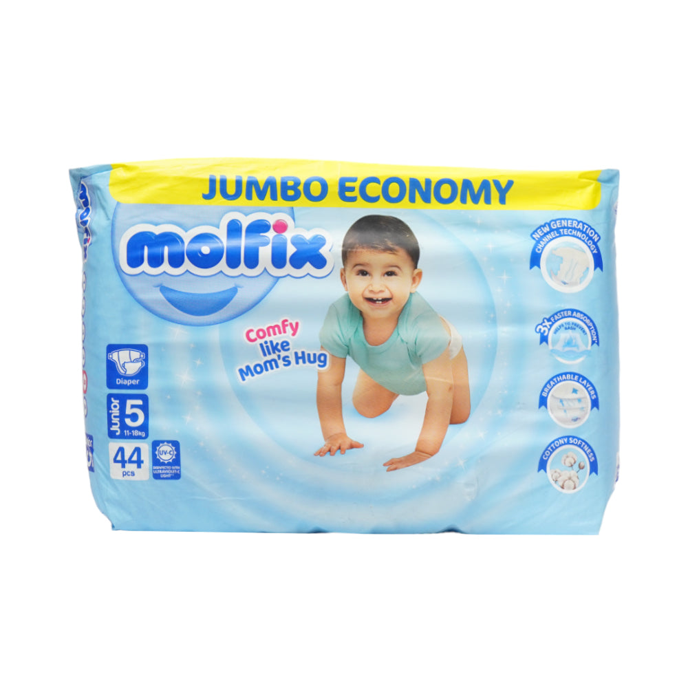 MOLFIX DIAPERS JUNIOR NO5 11-18KG 44 PCS