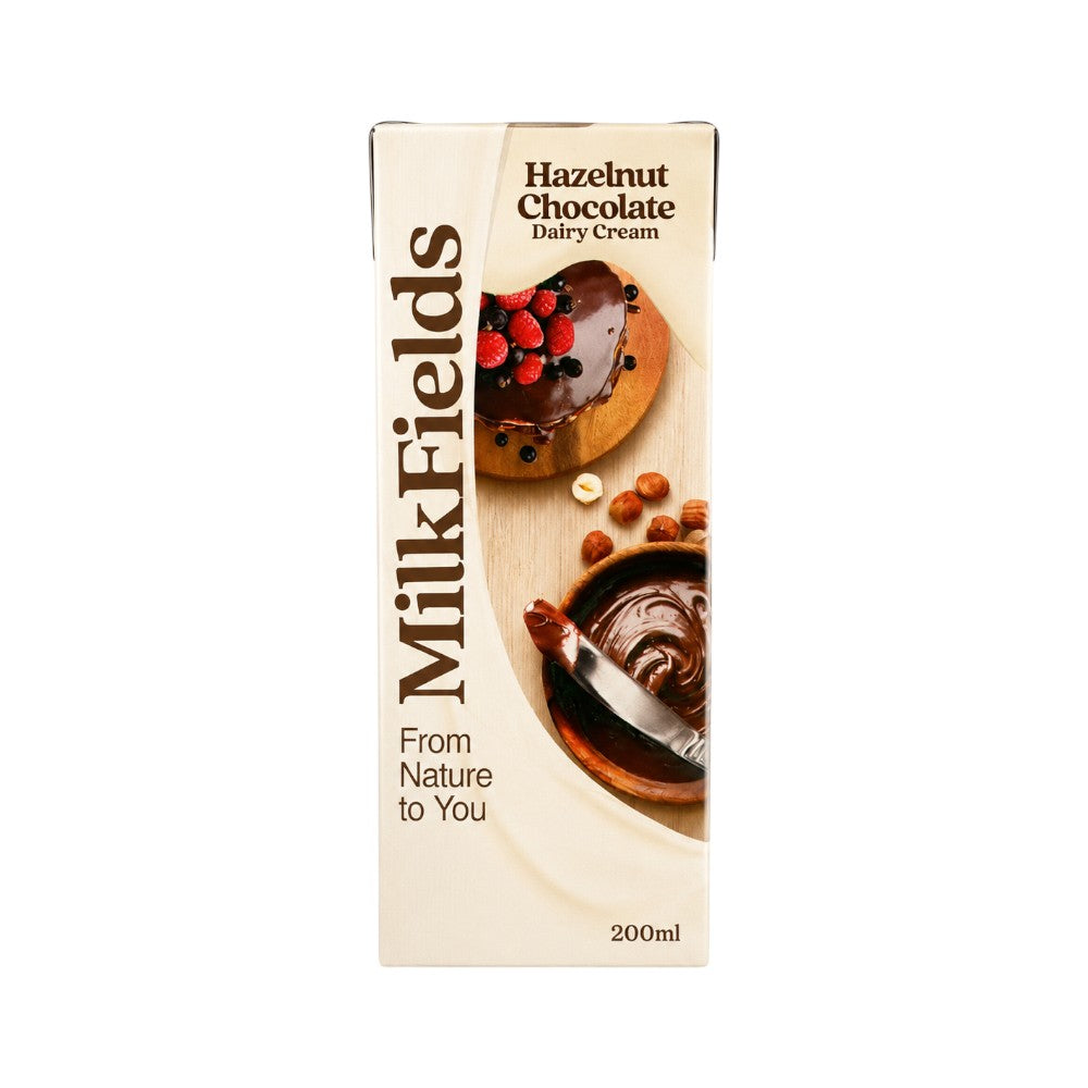 MILKFIELDS HAZELNUT CHOCOLATE DAIRY CREAM 200 ML