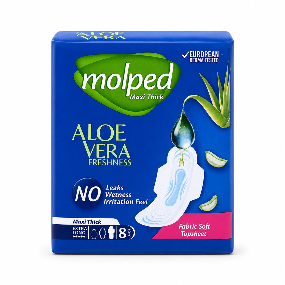 MOLPED ALOE VERA MAXI THICK EXTRA LONG 8 PCS