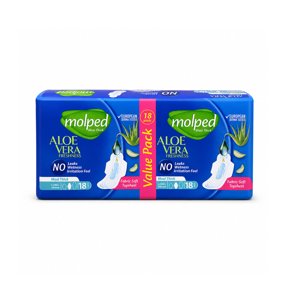 MOLPED ALOE VERA MAXI THICK LONG 18 PCS