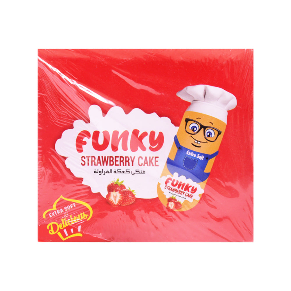 HOPPERS FUNKY CAKE WITH STRAWBERRY FILLING 18GM BOX 15PC