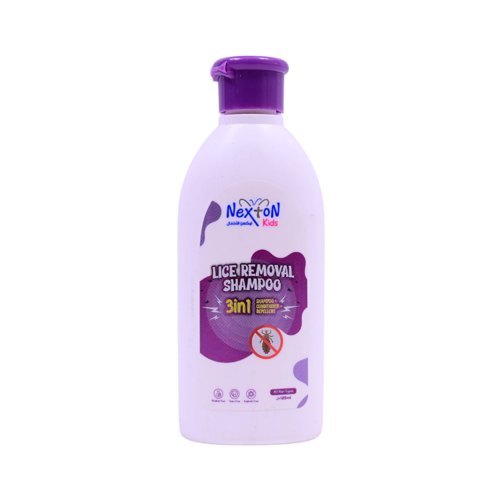 NEXTON KIDS LICE REMOVAL SHAMPOO 3 IN 1 125ML