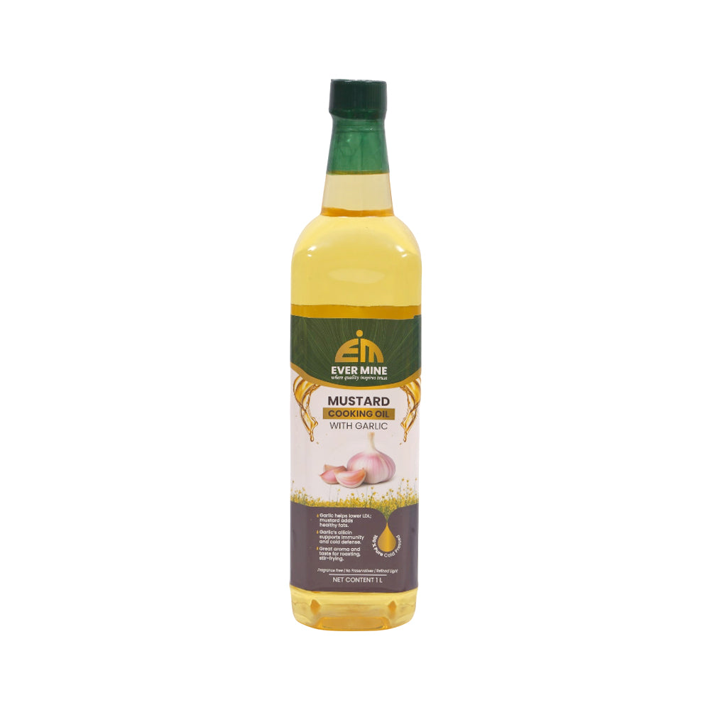 EVERMINE GARLIC MUSTARD COOKING OIL 1 LTR
