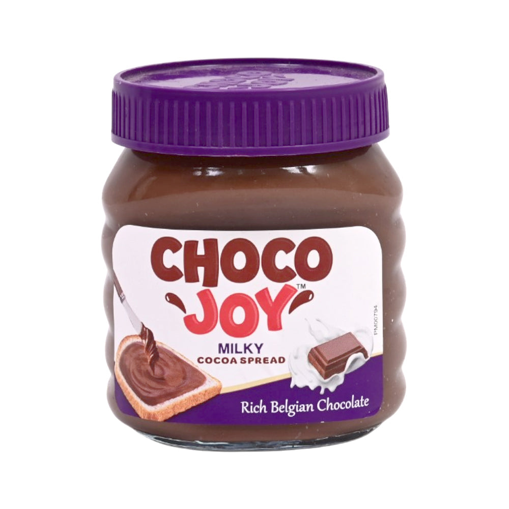 CHOCO JOY COCOA SPREAD MILKY 350GM GLASS JAR