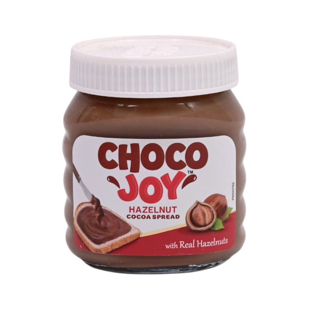 CHOCO JOY COCOA SPREAD HAZELNUT 350 GM GLASS JAR