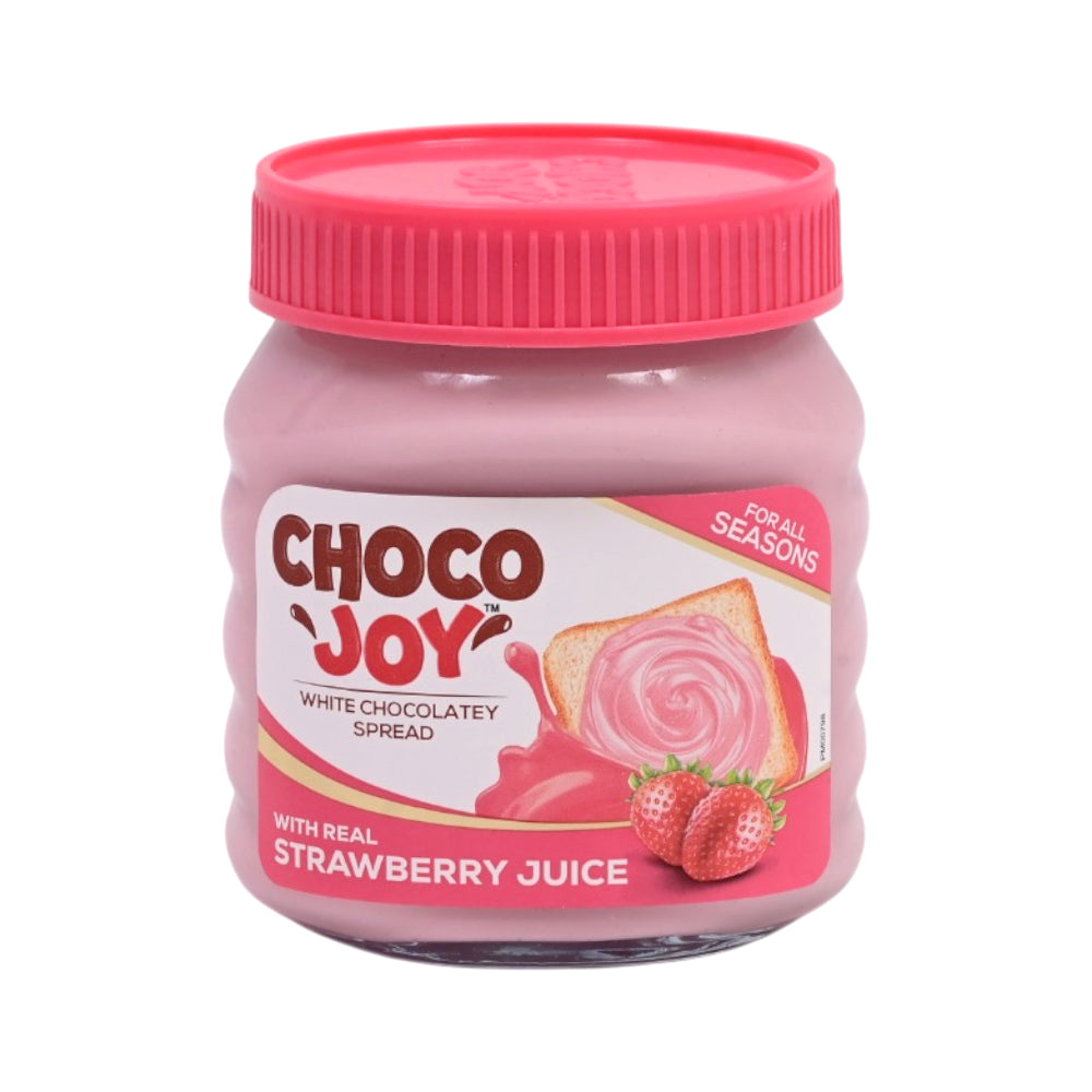 CHOCO JOY WHITE CHOCOLATEY SPREAD STRAWBERRY 350G