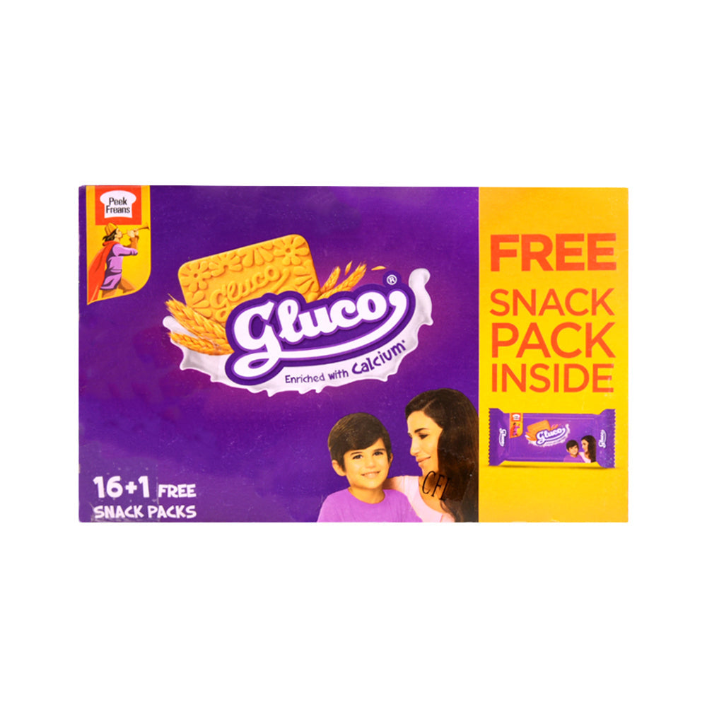 PEAK FREANS GLUCO NEW SNACK PACK PROMO 38.8 GM BOX 16PC