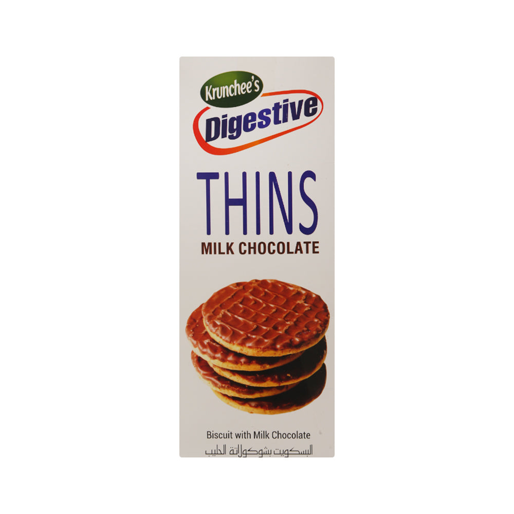 KRUNCHEES DIGESTIVE THINS MILK CHOCOLATE 170 GM