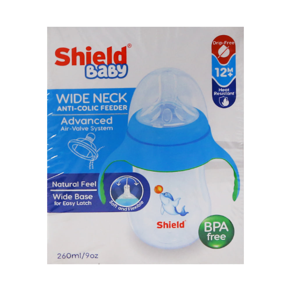 SHIELD BABY FEEDER WIDE NECK ANTI COLIC 260 ML