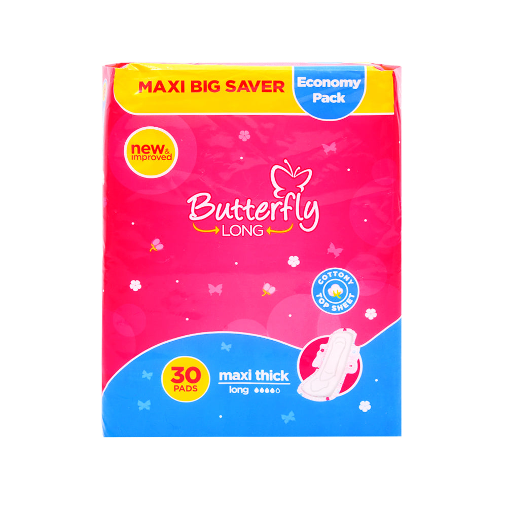BUTTERFLY LONG BIG SAVER MAXI THICK LONG 30 PCS