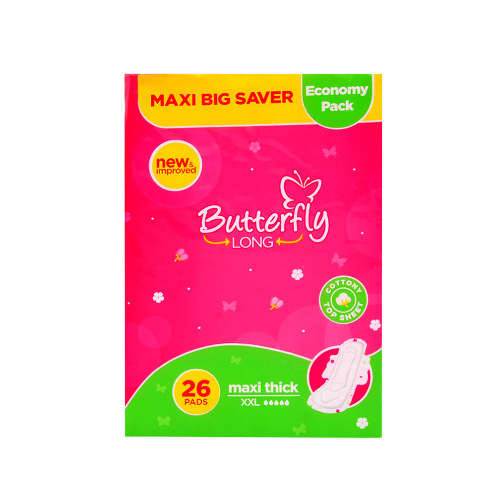 BUTTERFLY LONG BIG SAVER MAXI THICK XXL 26 PCS