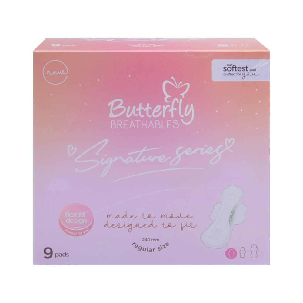 BUTTERFLY SGNATURE SERIES PADS REGULAR SIZE 9 PCS