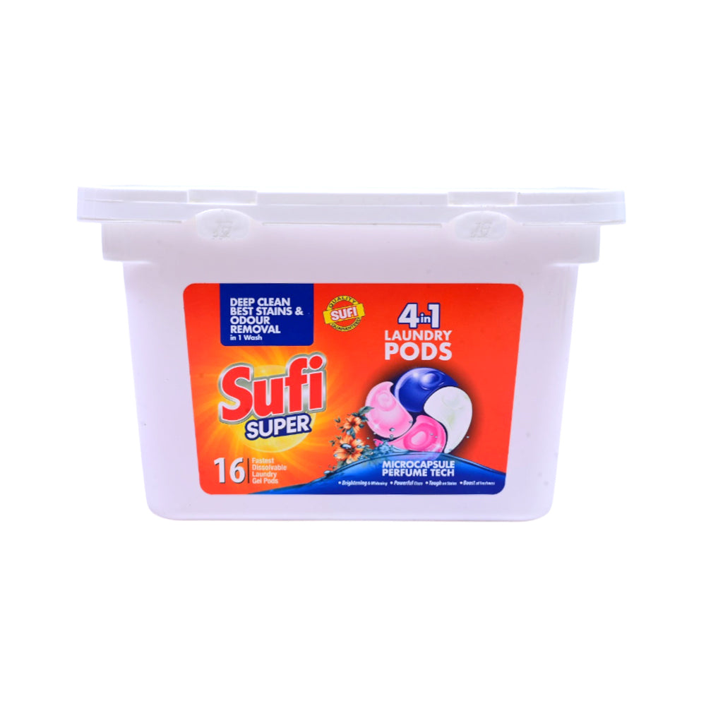 SUFI SUPER 4 IN 1 LAUNDRY GEL PODS 192 GM