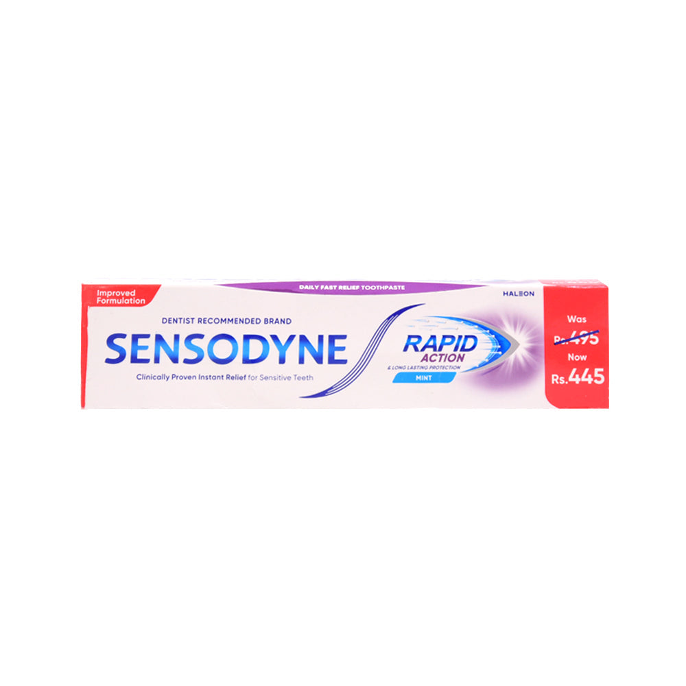 SENSODYNE TOOTH PASTE RAPID ACTION RS.50 OFF 100 GM
