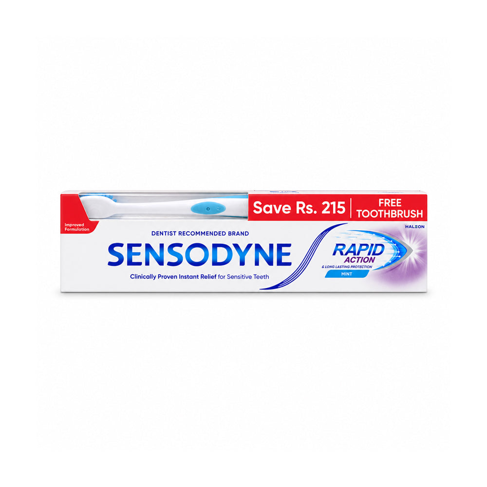 SENSODYNE RAPID ACTION MINT 100 GM + FREE BRUSH