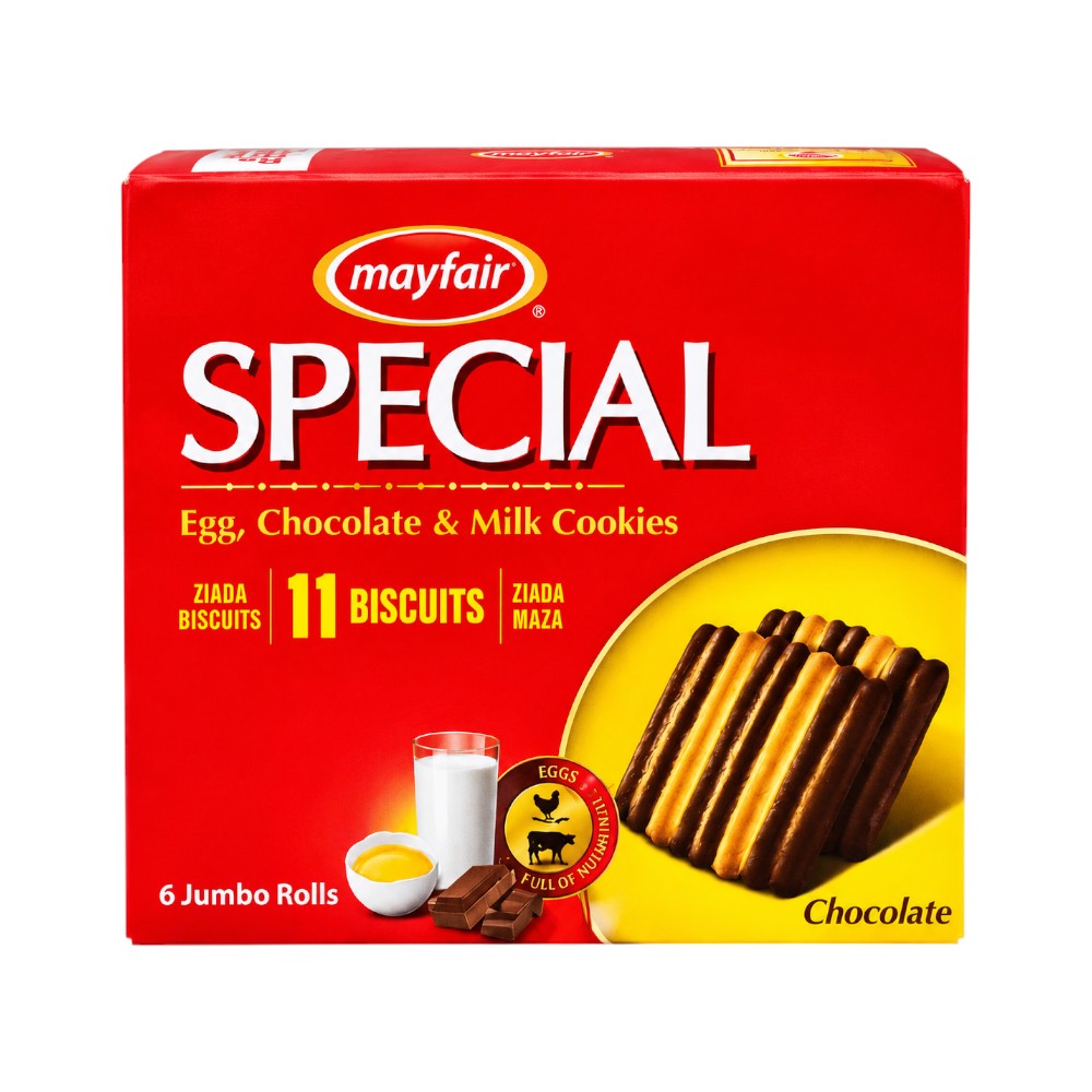 MAYFAIR SPECIAL CHOCOLATE JUMBO ROLL 6 PCS BOX