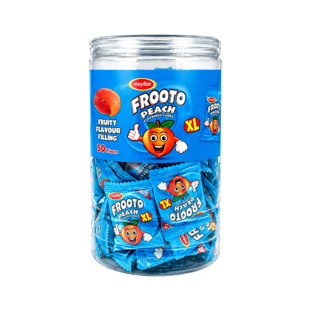 MAYFAIR FROOTO PEACH JAR 50 PCS