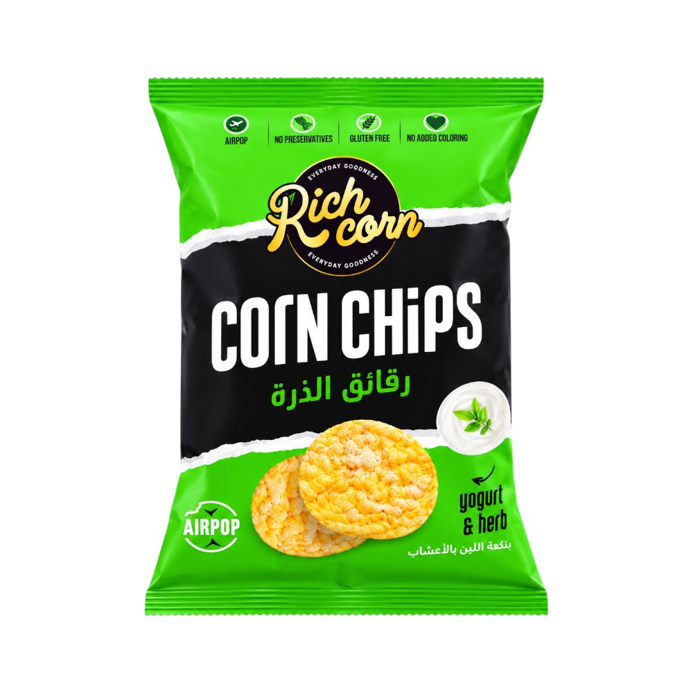 RICHCORN CORN CHIPS YOGURT & HERB 25 GM