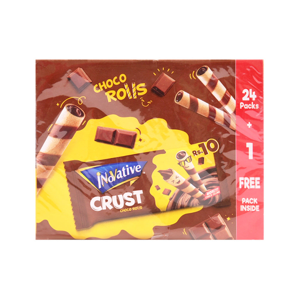 INOVATIVE CRUST CHOCO ROLLS STICKS 8.5 GM BOX 24 PCS