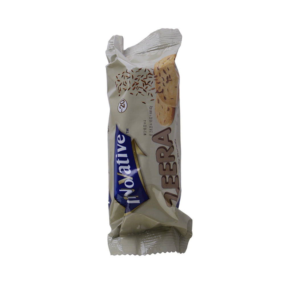 INNOVATIVE ZEERA BISCUITS HALF ROLL 36 GM BOX 12 PCS