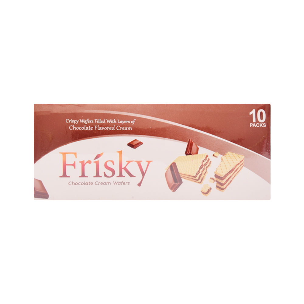 INNOVATIVE FRISKY CHOCOLATE WAFFER BISCUIT 23.6GM 10PC BOX