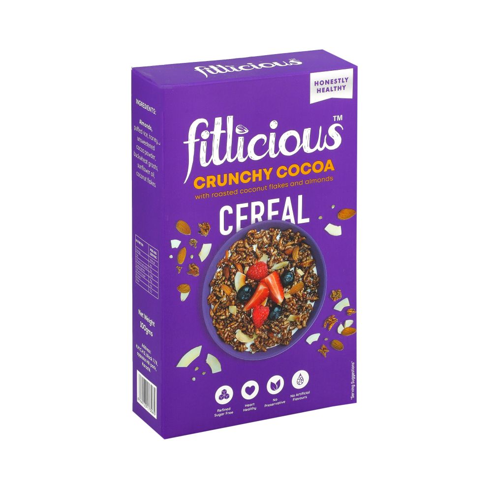 FITLICIOUS CRUNCHY COCOA CEREAL 70 GM