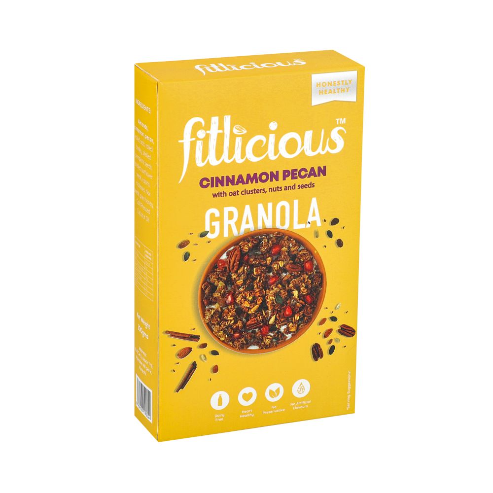 FITLICIOUS CINNAMON PECAN GRANOLA 90 GM