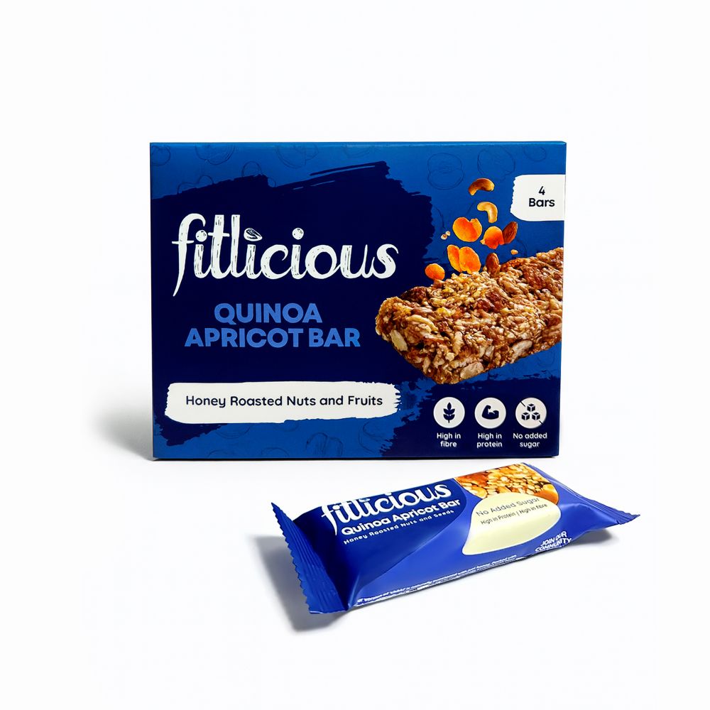 FITLICIOUS QUINOA APRICOT NUT BAR 4PCS PACK