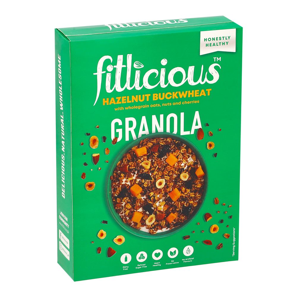 FITLICIOUS HAZELNUT CHERRY GRANOLA 300 GM