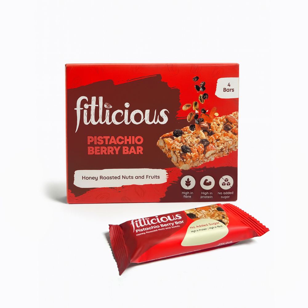 FITLICIOUS PISTACHIO BERRY NUT BAR 4 PCS PACK