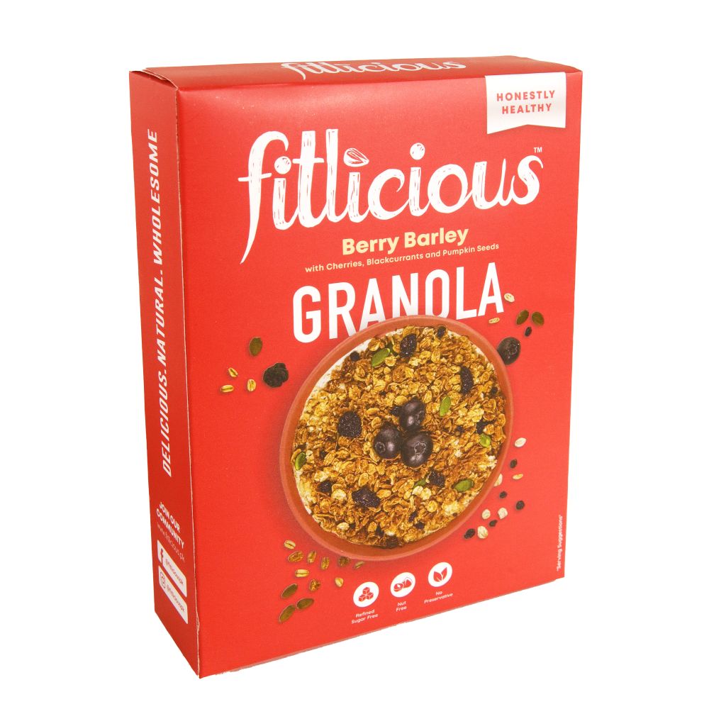 FITLICIOUS BERRY BARLEY GRANOLA 300 GM