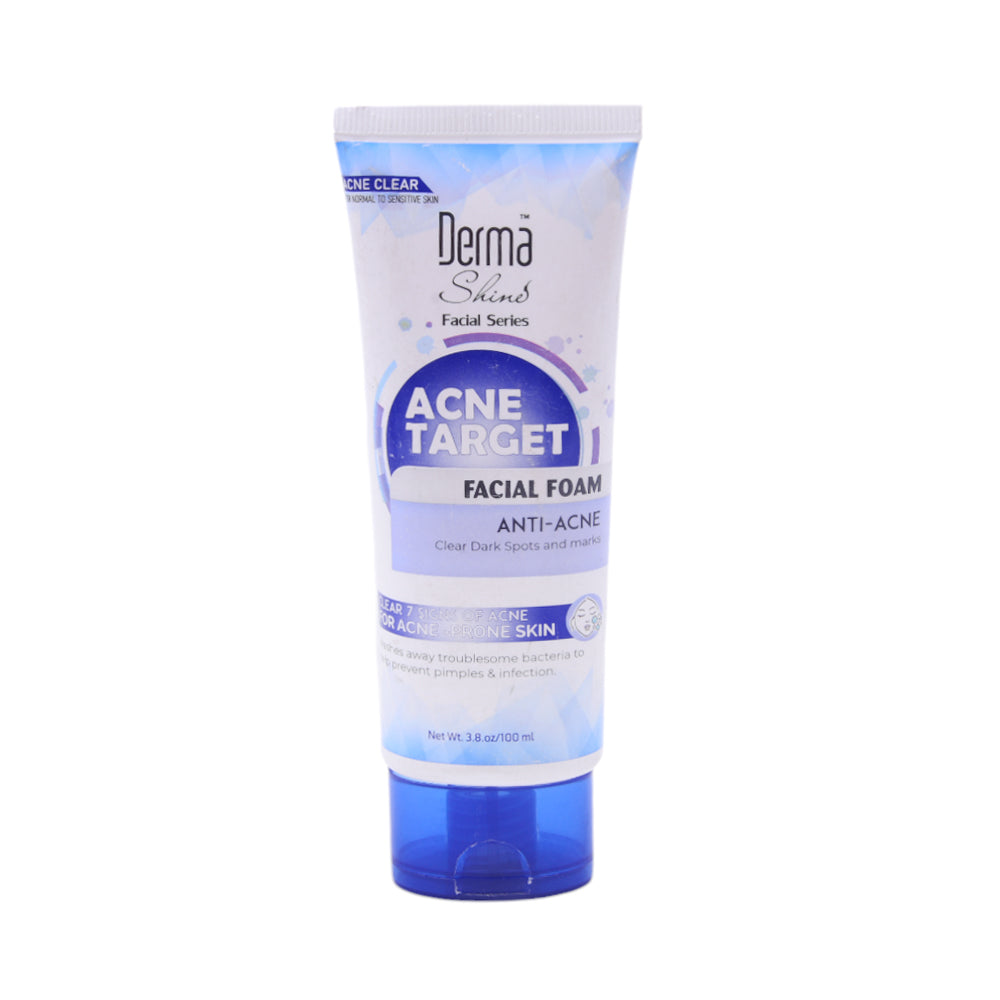 DERMA SHINE ACNE TARGET FACIAL FOAM 100ML